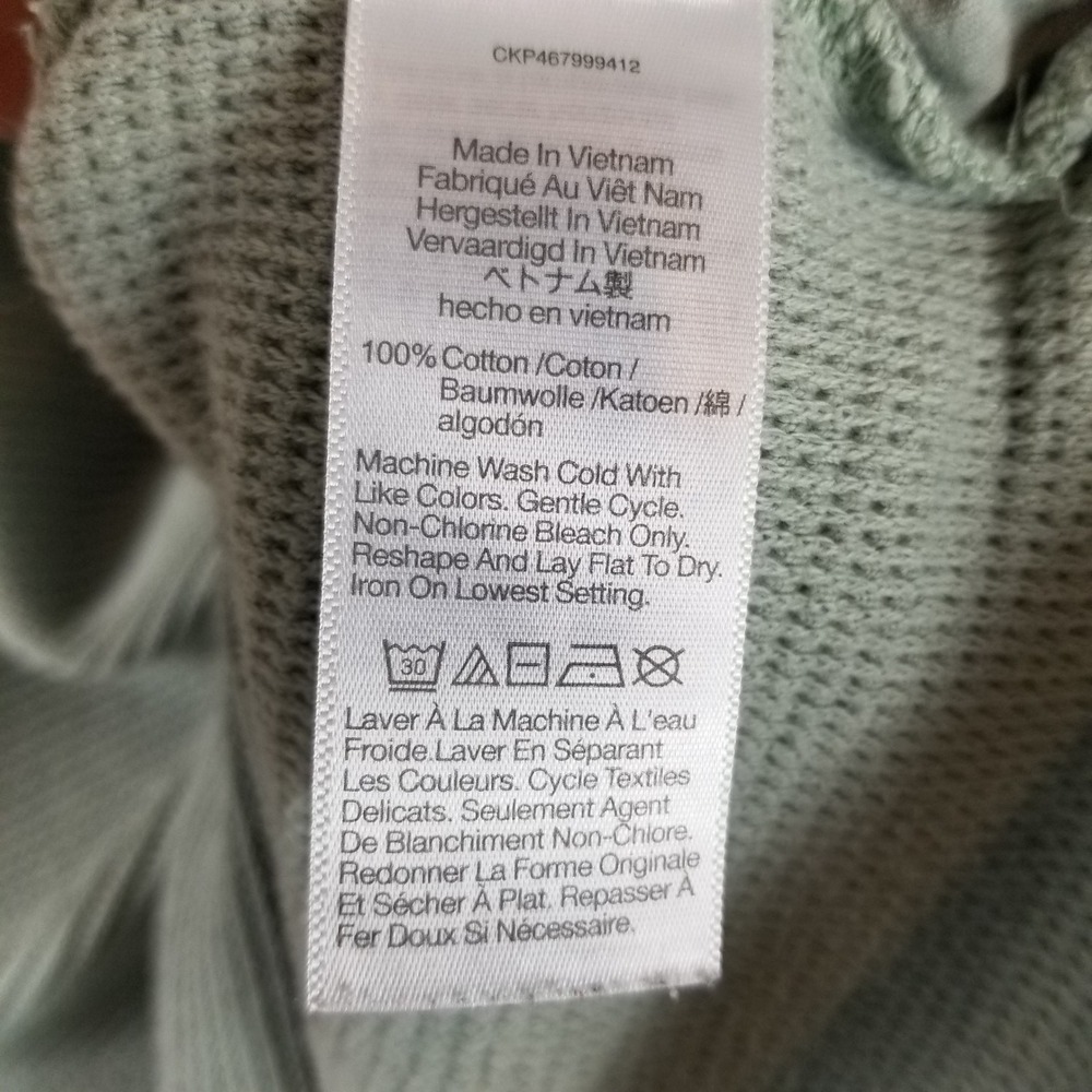Madewell Women XL Sage Green Cotton Mock Neck Ribbed Pullover Sweater - Picture 4 of 7